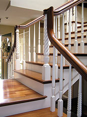 Two-tone Over the Post Staircase