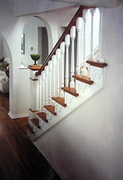 Post to Post with Ornamental Brackets Staircase